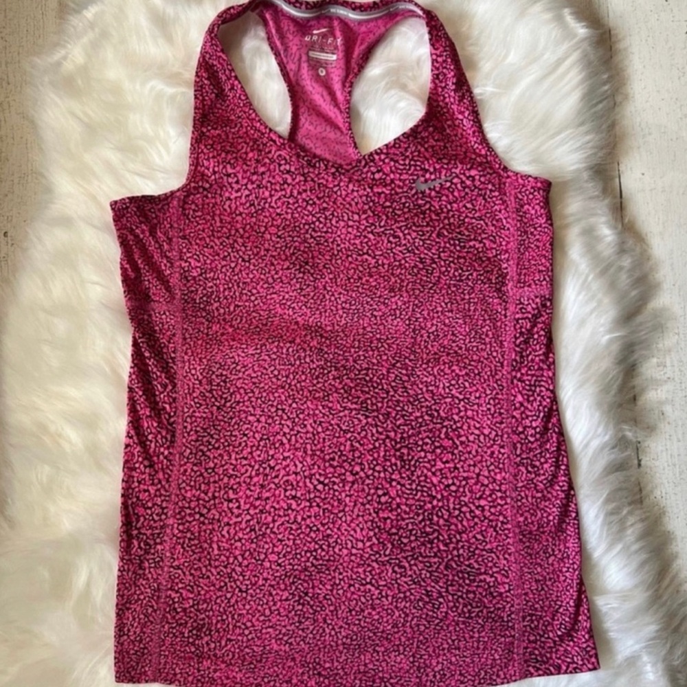 Women’s Nike Dri Fit Pink Animal Print Tank Top